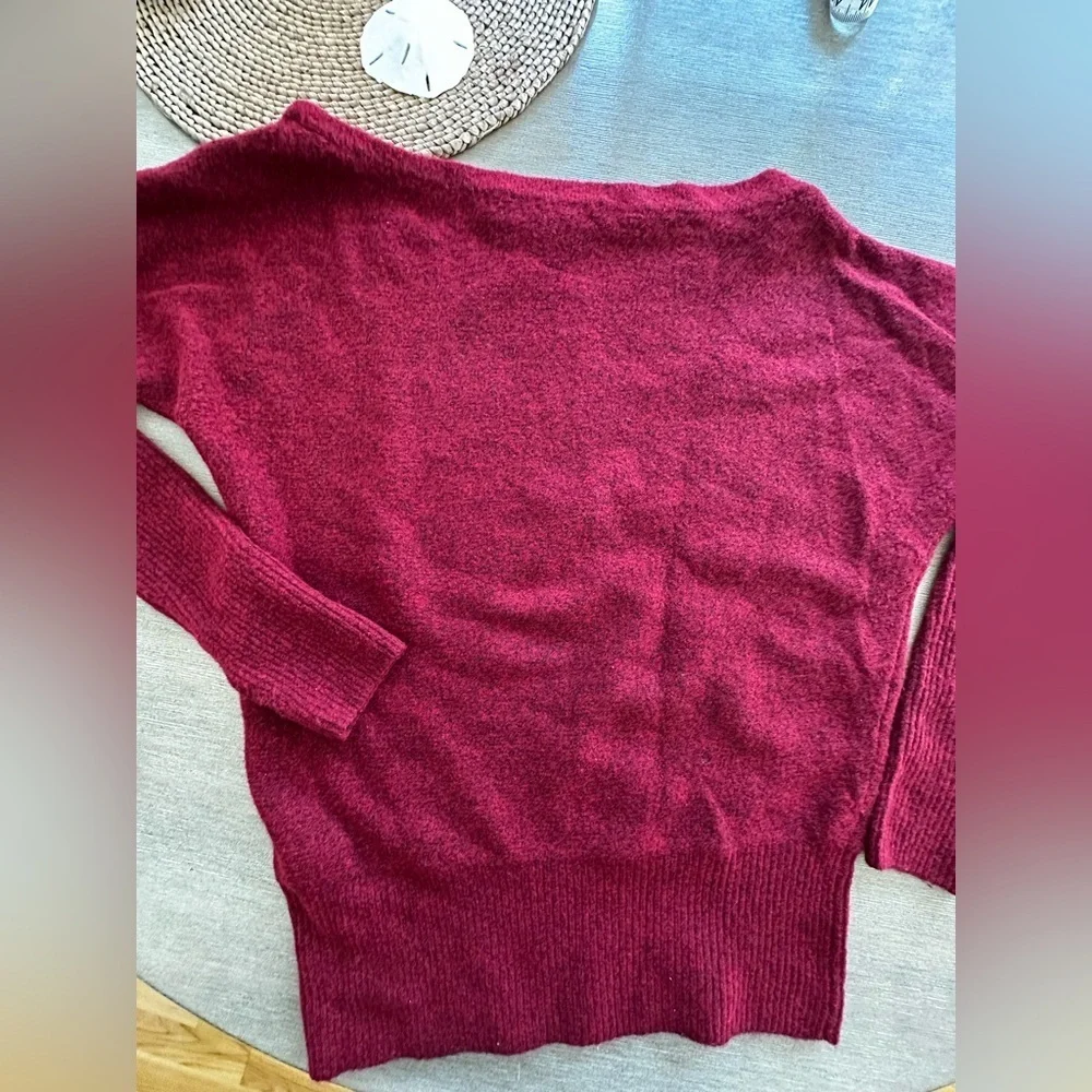 White House Black Market Off-the-Shoulder Red Sweater